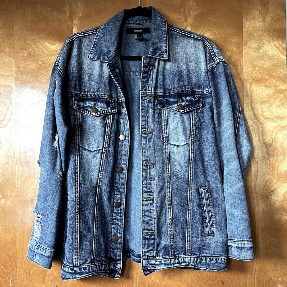 Forever 21 oversized denim jacket